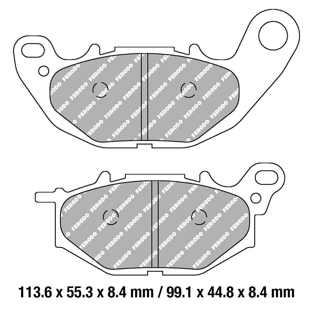 FERODO Brake Disc Pad Set - FDB2280 CPRO Ceramic Grip Pro Compound - Non Sintered for Competition use