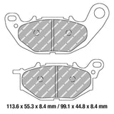 FERODO Brake Disc Pad Set - FDB2280 EF ECO Friction Compound - Non Sinter for Road