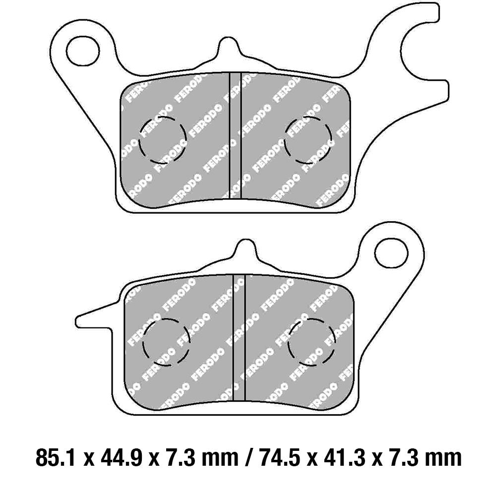 FERODO Brake Disc Pad Set - FDB2282 EF ECO Friction Compound - Non Sinter for Road