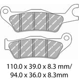 FERODO Brake Disc Pad Set - FDB2287 EF ECO Friction Compound - Non Sinter for Road