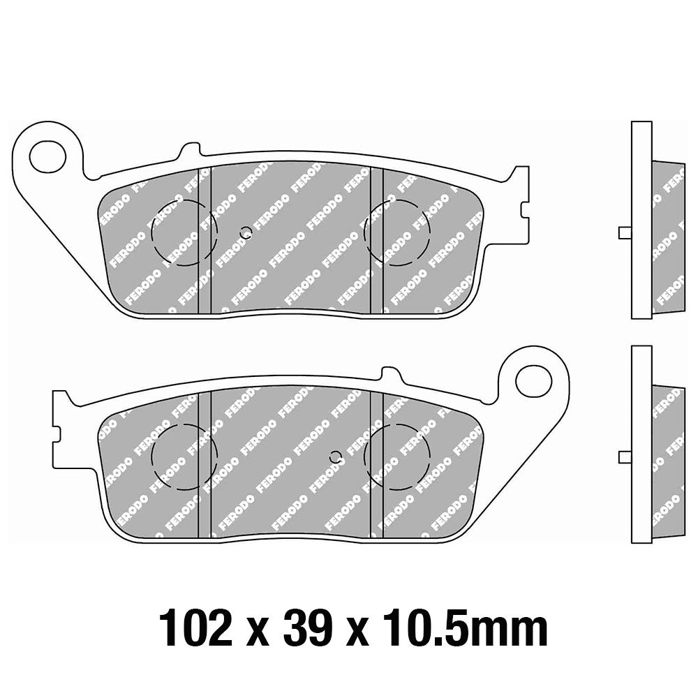 FERODO Brake Disc Pad Set - FDB2288 EF ECO Friction Compound - Non Sinter for Road