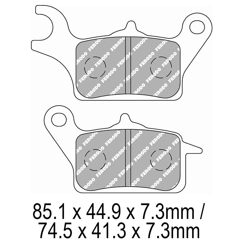 FERODO Brake Disc Pad Set - FDB2289 EF ECO Friction Compound - Non Sinter for Road