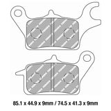 FERODO Brake Disc Pad Set - FDB2296 EF ECO Friction Compound - Non Sinter for Road