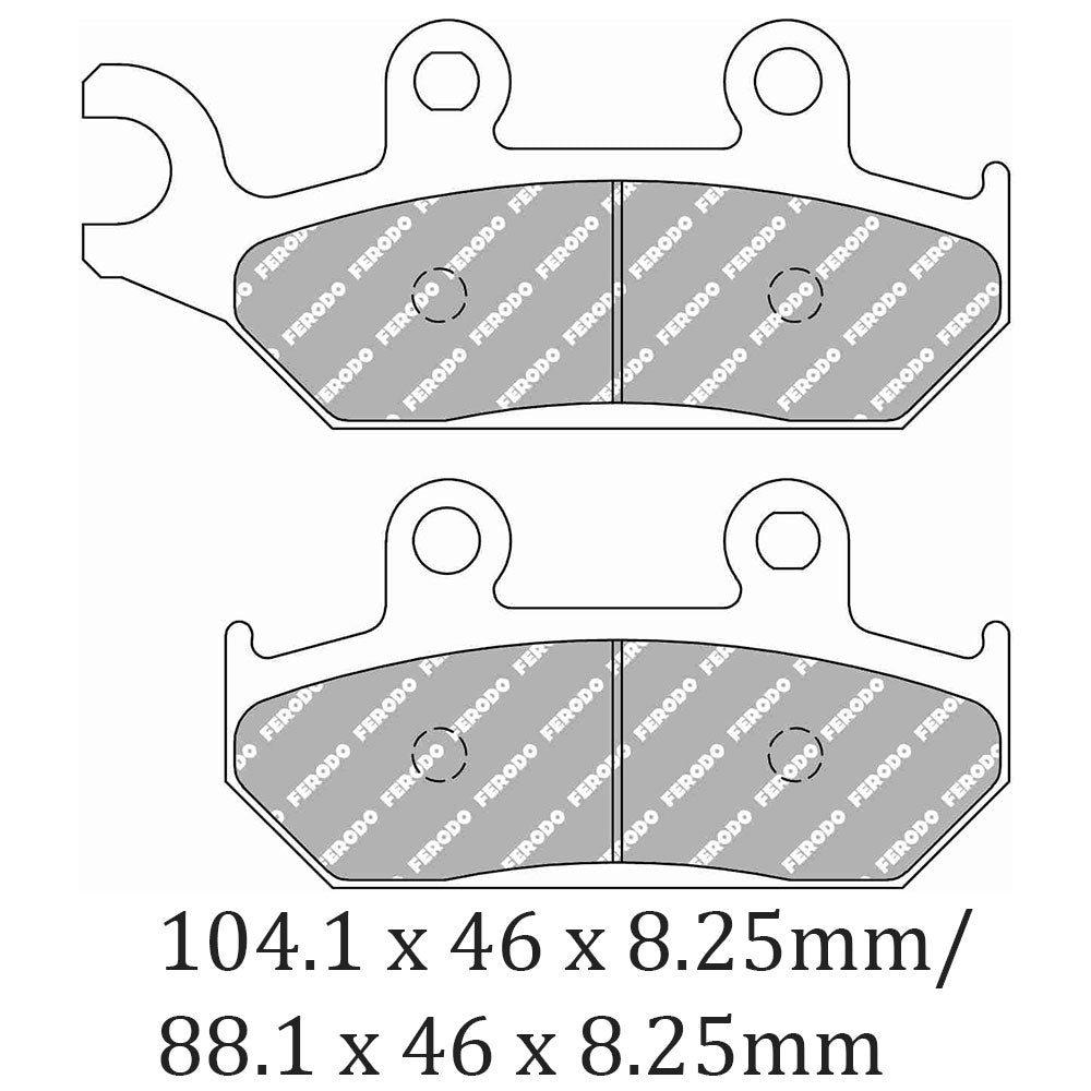 FERODO Brake Disc Pad Set - FDB2302 SG Sinter Grip SG Compound - Road, Off-Road or Competition