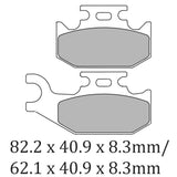 FERODO Brake Disc Pad Set - FDB2308 SG Sinter Grip SG Compound - Road, Off-Road or Competition