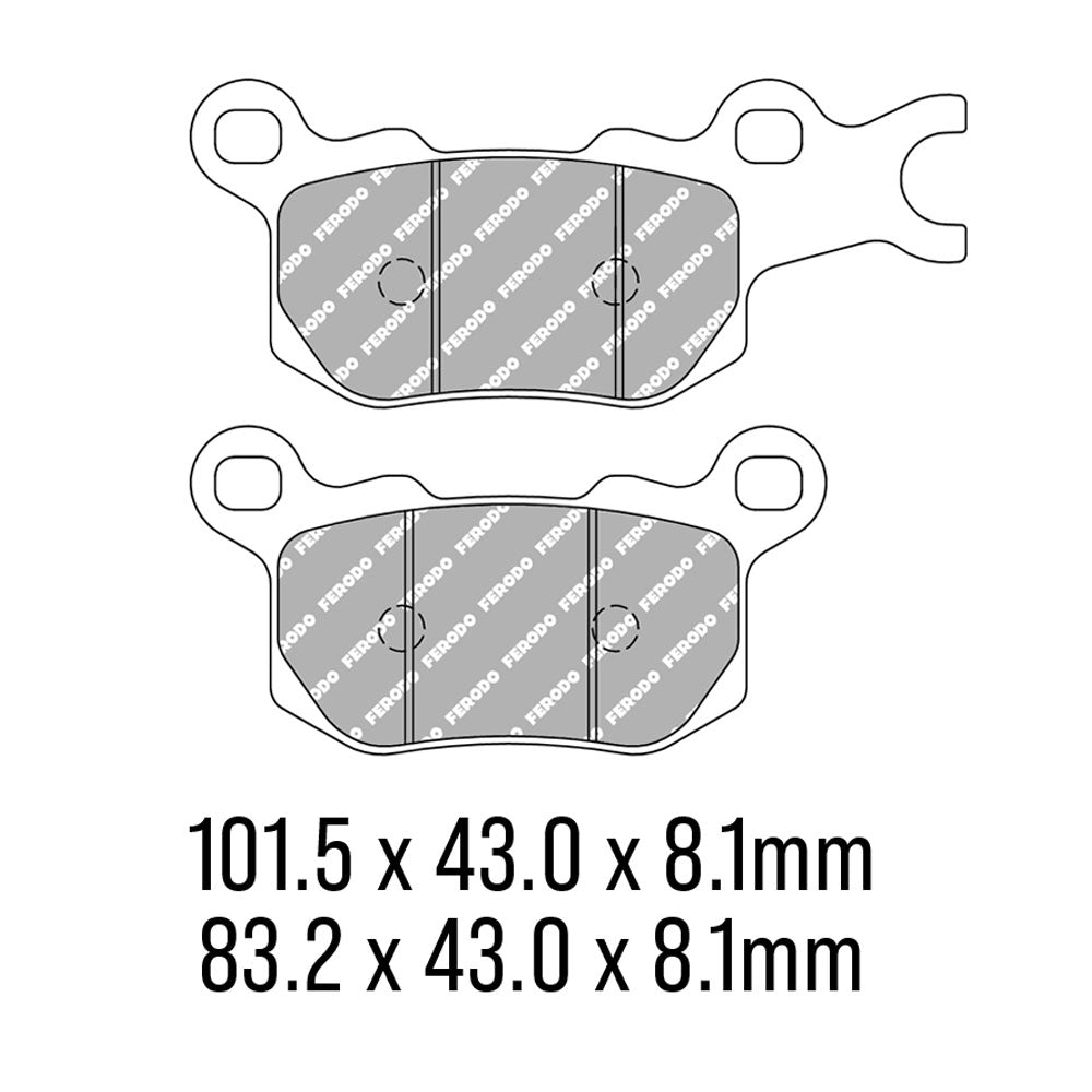 FERODO Brake Disc Pad Set - FDB2317 SG Sinter Grip SG Compound - Road, Off-Road or Competition