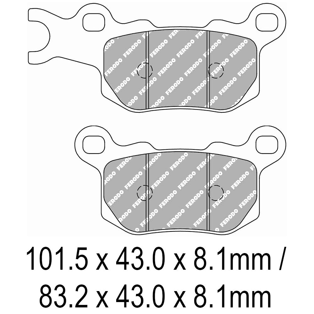 FERODO Brake Disc Pad Set - FDB2318 SG Sinter Grip SG Compound - Road, Off-Road or Competition