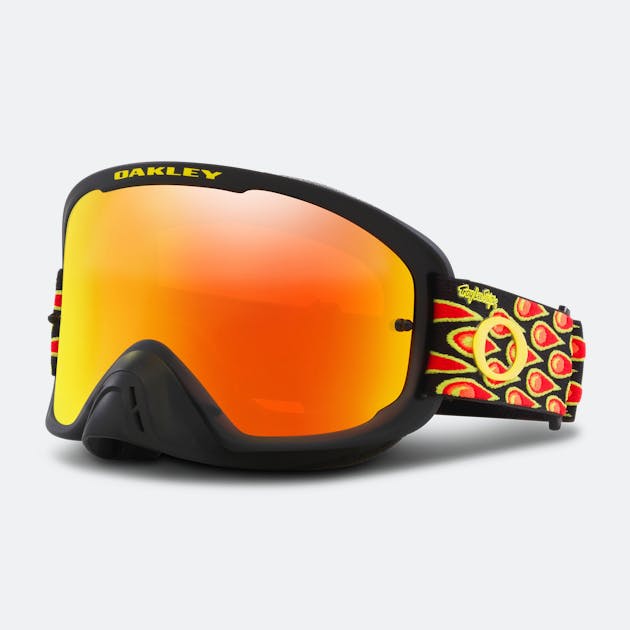 Oakley O Frame 2.0 Pro Troy Lee Designs Tactical Grey Strap Goggles With Fire Iridium Lens