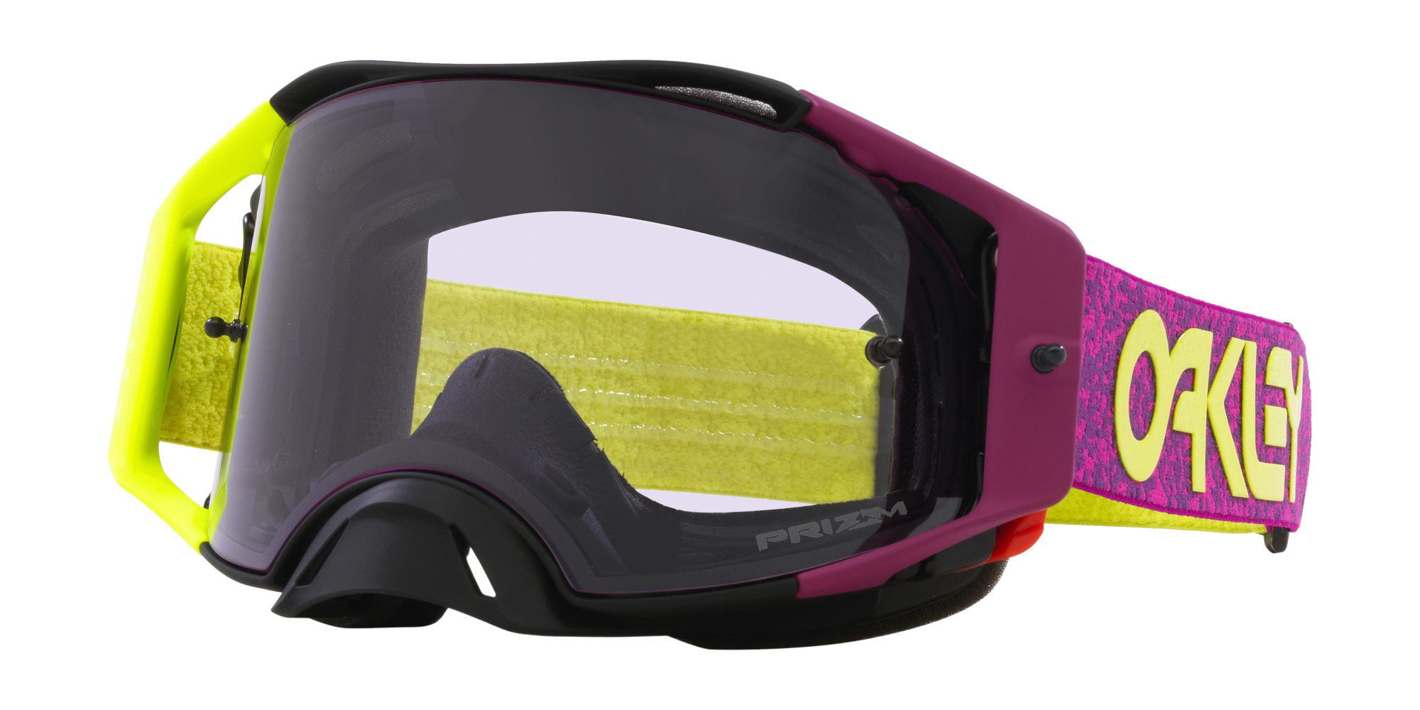 Oakley Airbrake MX Retina Purple Viper Room Strap Goggles With Prizm MX Low Light Lens