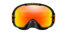 Oakley O Frame 2.0 Pro MTB Troy Lee Designs Orange Blocks Goggles With Fire Iridium Lens
