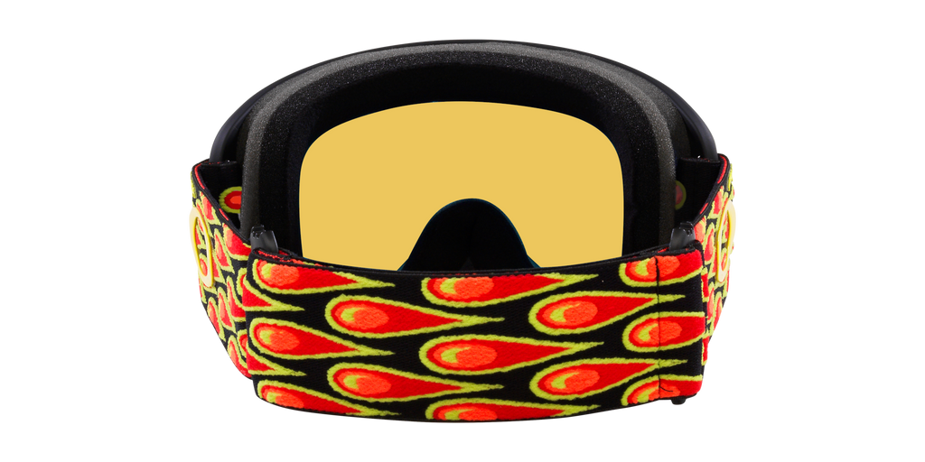 Oakley O Frame 2.0 Pro MTB Troy Lee Designs Orange Blocks Goggles With Fire Iridium Lens