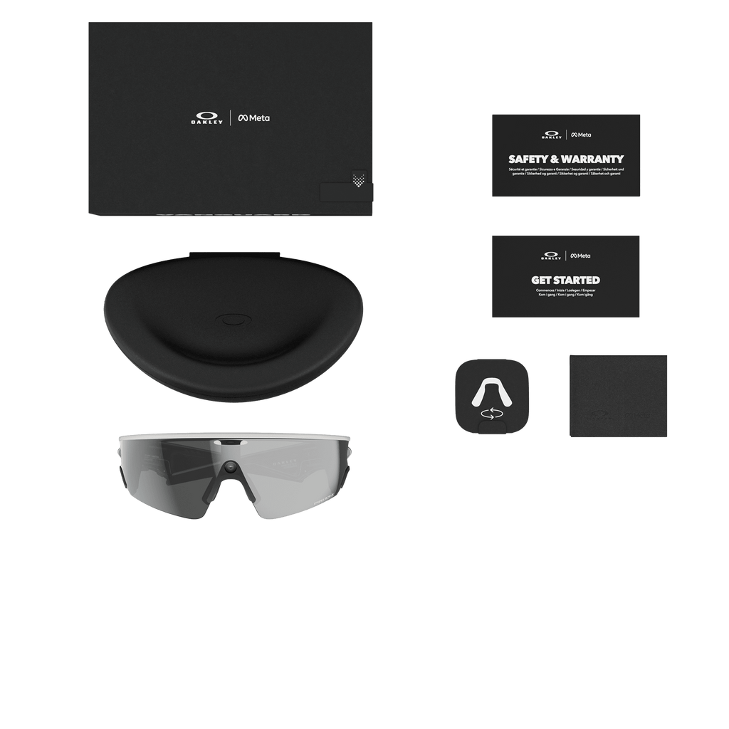 Oakley Meta Vanguard Sunglasses With Prizm Black Lens - White