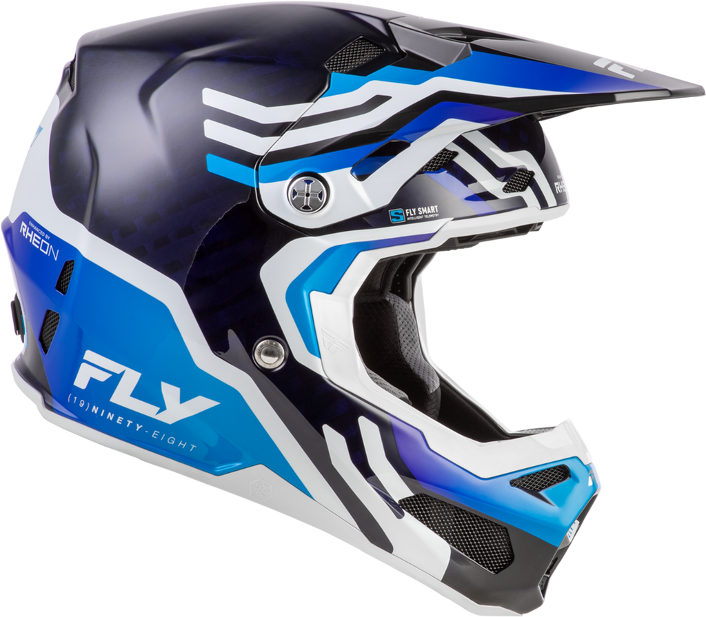 Fly Racing Formula S Carbon Byte Helmet - Blue Carbon/Blue/White