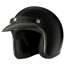 Load image into Gallery viewer, M2R 225 With Peak Open Face Motorcycle Helmet - Black