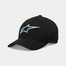 Load image into Gallery viewer, Alpinestars Ageless Curve Hat - Black/Light Aqua