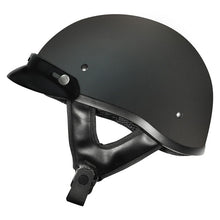 Load image into Gallery viewer, M2R Rebel Shorty With Peak Open Face Motorcycle Helmet - Matt Black