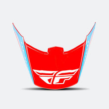 Load image into Gallery viewer, Fly Racing Kinetic Straight Edge Replacement Helmet Peak - Red/White/Blue
