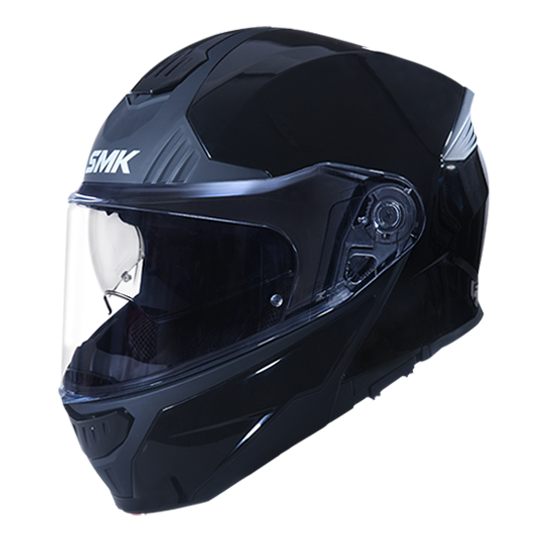 SMK Gullwing Motorcycle Modular Helmet (GL200) - Gloss Black