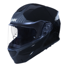 Load image into Gallery viewer, SMK Gullwing Motorcycle Modular Helmet (GL200) - Gloss Black