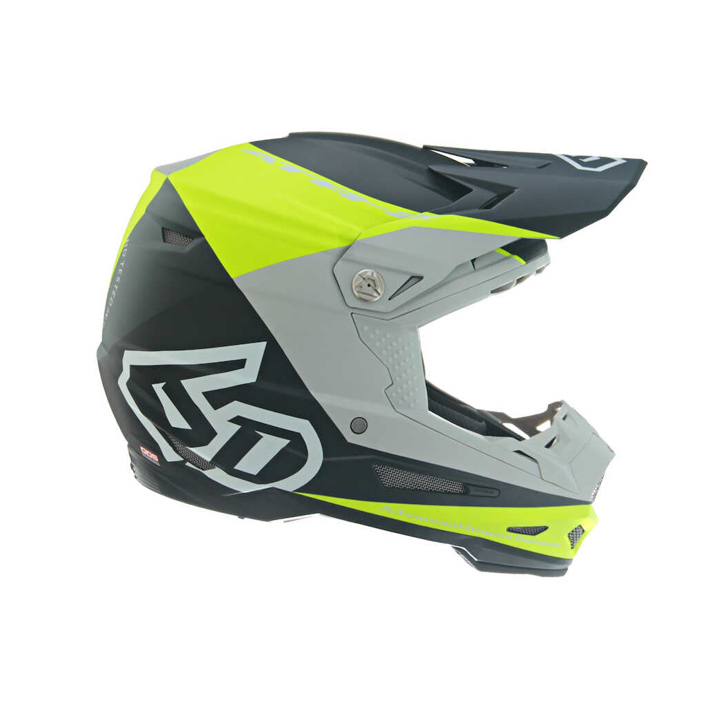 6D ATR-2 Quadrant Replacement Helmet Peak - Neon Yellow/Grey/Black