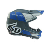 6D ATR-1 Shear Replacement Helmet Peak - Blue/Grey/Black