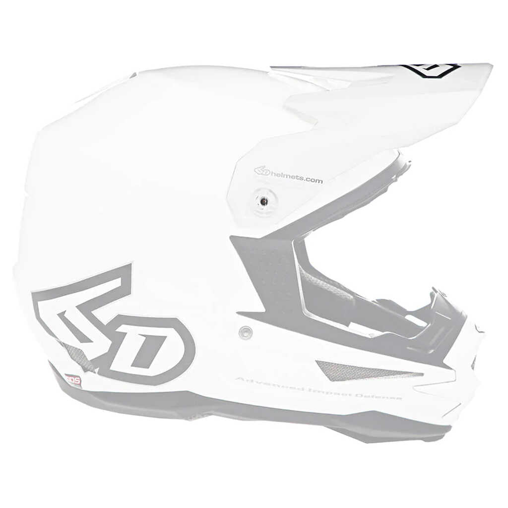 6D ATB-1 Solid Helmet Peak - Matte White