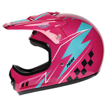 Load image into Gallery viewer, M2R MX2 JR Youth Lightning PC-7 Helmet - White Blue Pink