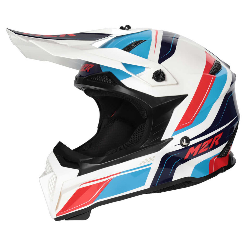 M2R X2.1 Pulse PC-2 Helmet - Blue/White/Red