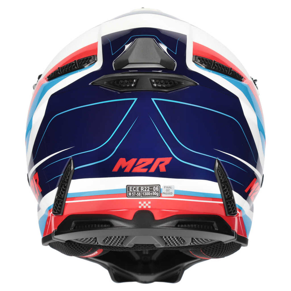 M2R X2.1 Pulse PC-2 Helmet - Blue/White/Red - MotoHeaven