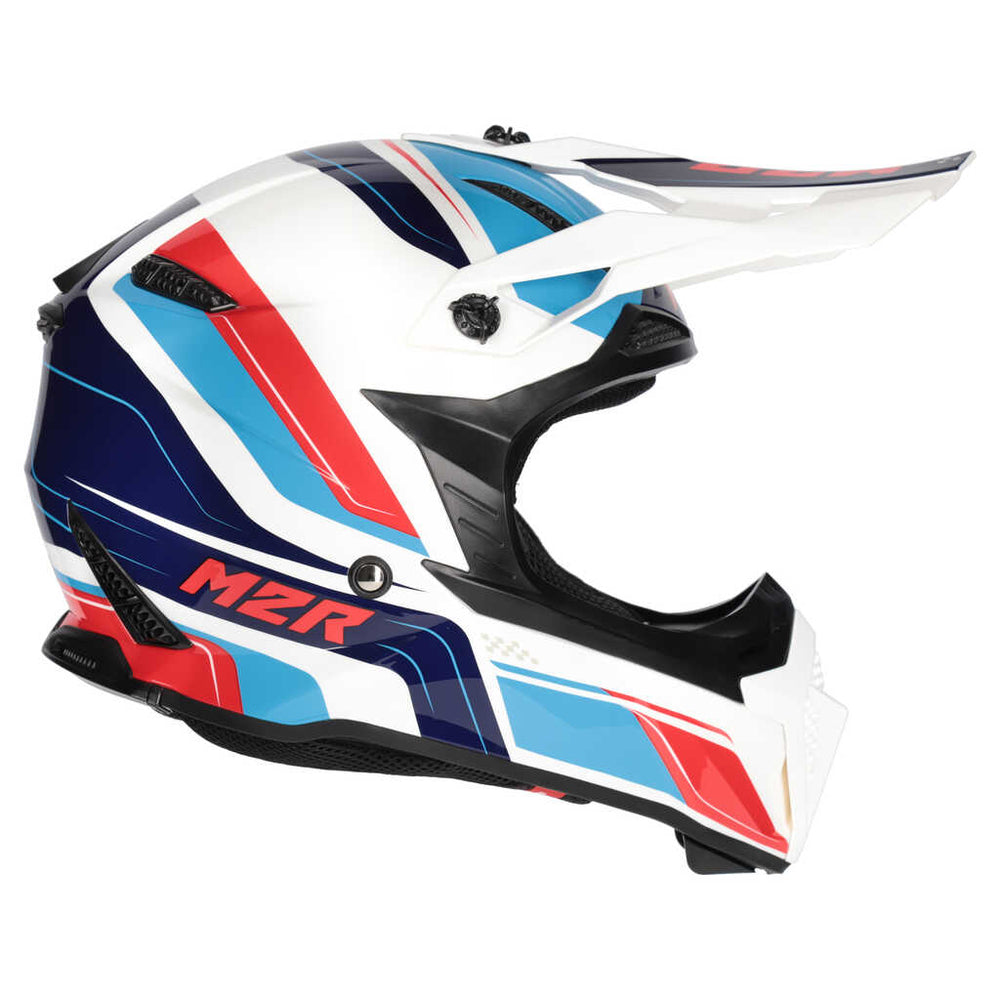 M2R X2.1 Pulse PC-2 Helmet - Blue/White/Red