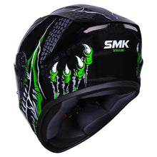 Load image into Gallery viewer, SMK Stellar Taotei (GL268) Full Face Helmet - Black/Grey/Green