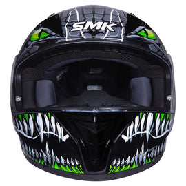 SMK Stellar Taotei (GL268) Full Face Helmet - Black/Grey/Green