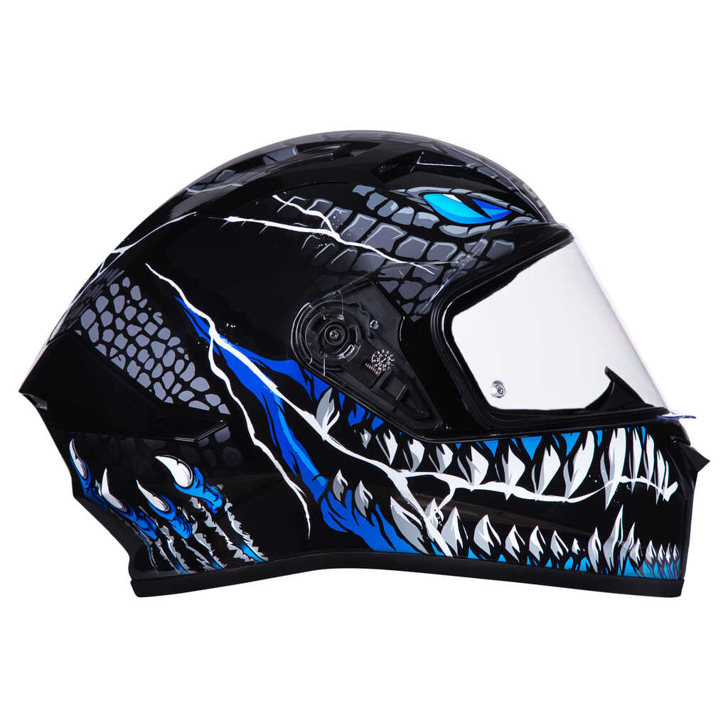 SMK Stellar Taotei (GL265) Full Face Helmet - Black/Grey/Blue