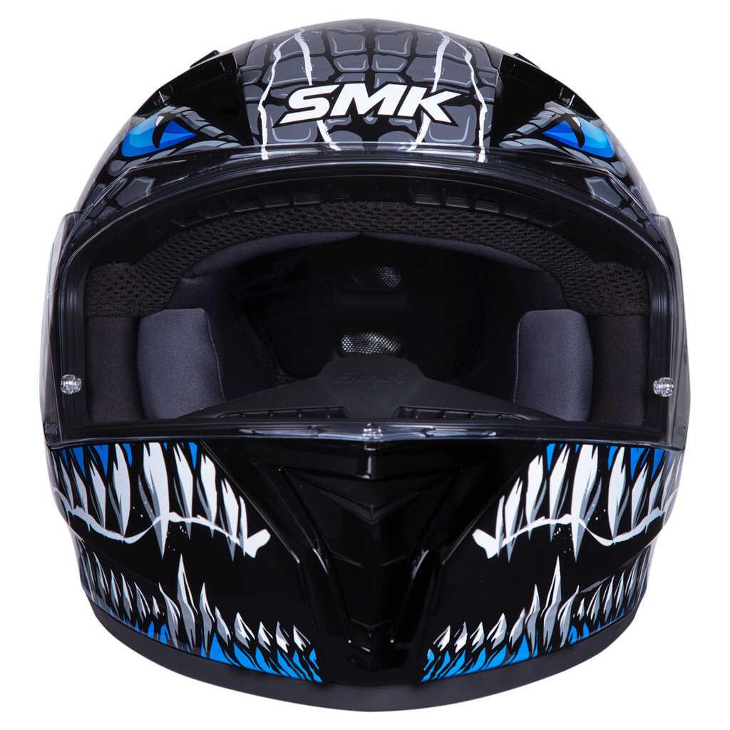 SMK Stellar Taotei (GL265) Full Face Helmet - Black/Grey/Blue