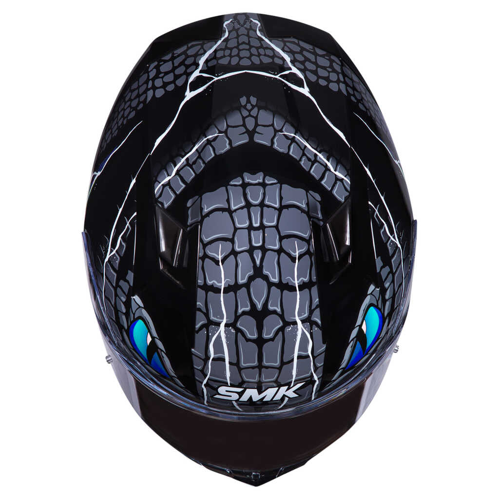 SMK Stellar Taotei (GL265) Full Face Helmet - Black/Grey/Blue