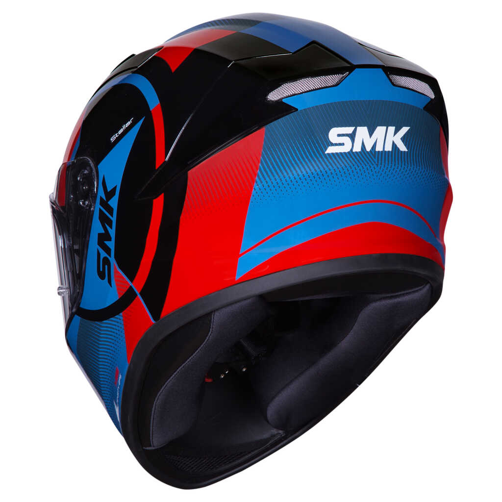 SMK Stellar Faro (GL236) Full Face Helmet - Black/Red/Blue