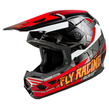 Load image into Gallery viewer, Fly Racing 2025 Kinetic Scorched Youth Helmet - Red/ Black/ White