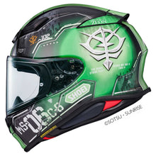 Load image into Gallery viewer, Shoei NXR2 MS-06C-6 ZAKUII Full Face Helmet - Green/Black
