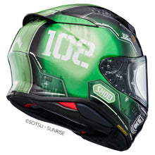 Load image into Gallery viewer, Shoei NXR2 MS-06C-6 ZAKUII Full Face Helmet - Green/Black