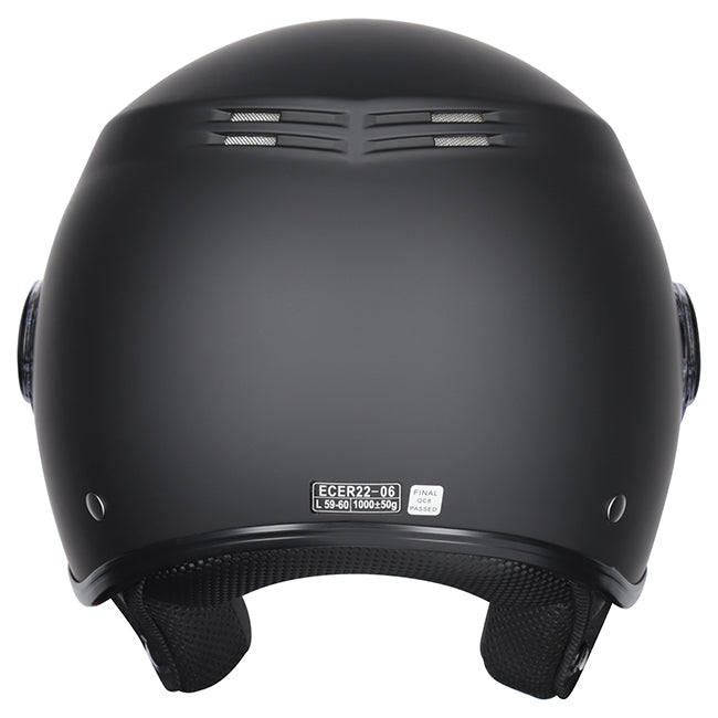 M2R Nimbus Lightweight ABS Helmet - Matt Black