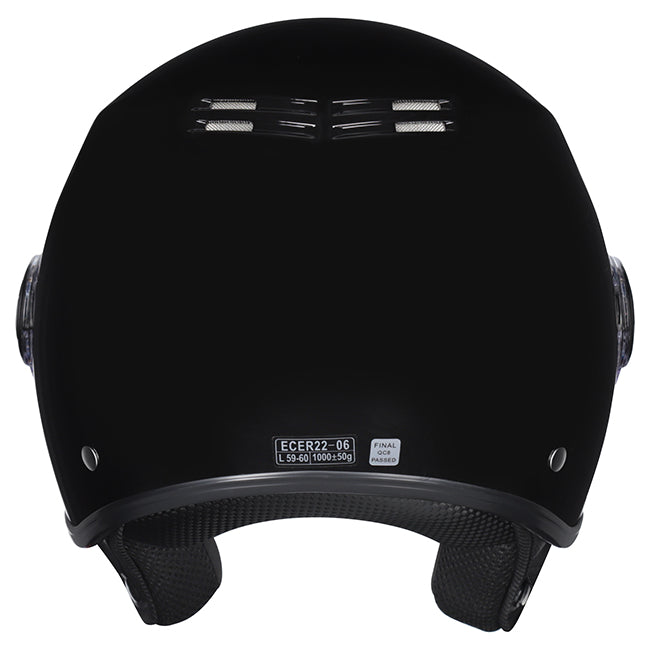 M2R Nimbus Lightweight ABS Helmet - Black