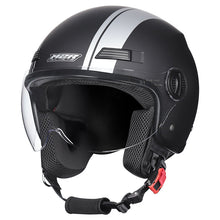 Load image into Gallery viewer, M2R Nimbus PC-5F Lightweight ABS Helmet - Stripe Black Silver