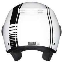 Load image into Gallery viewer, M2R Nimbus PC-6 Lightweight ABS Helmet - Stripe White Black