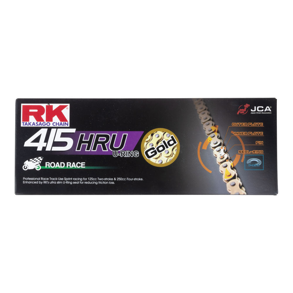 RK CHAIN 415HRU - 136 LINK - GOLD (U-RING)