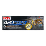 RK CHAIN 420MXU2 - 136 LINK - GOLD (U-RING)