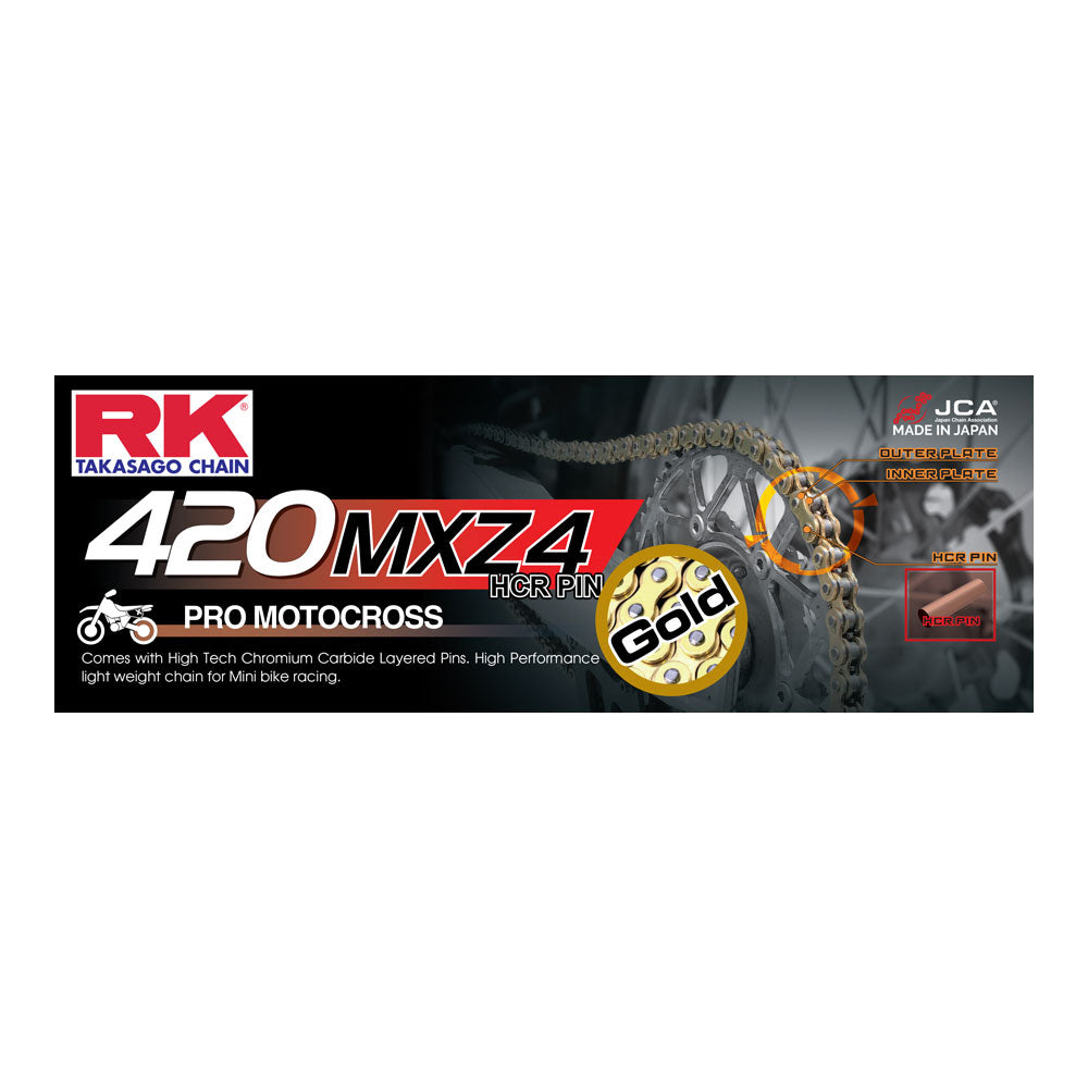 RK CHAIN 420MXZ4 - 126 LINK - GOLD