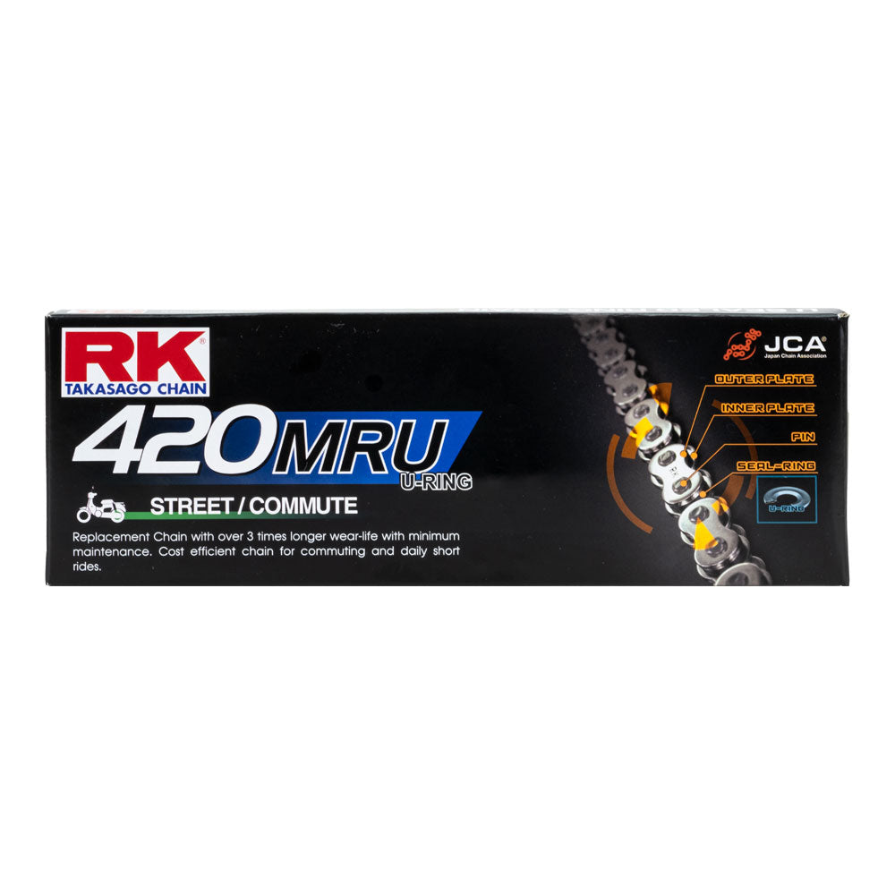 RK CHAIN 420MRU - 136 LINK (U-RING)