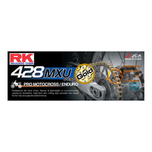 Load image into Gallery viewer, RK CHAIN 428MXU - 126 LINK - GOLD (U-RING)
