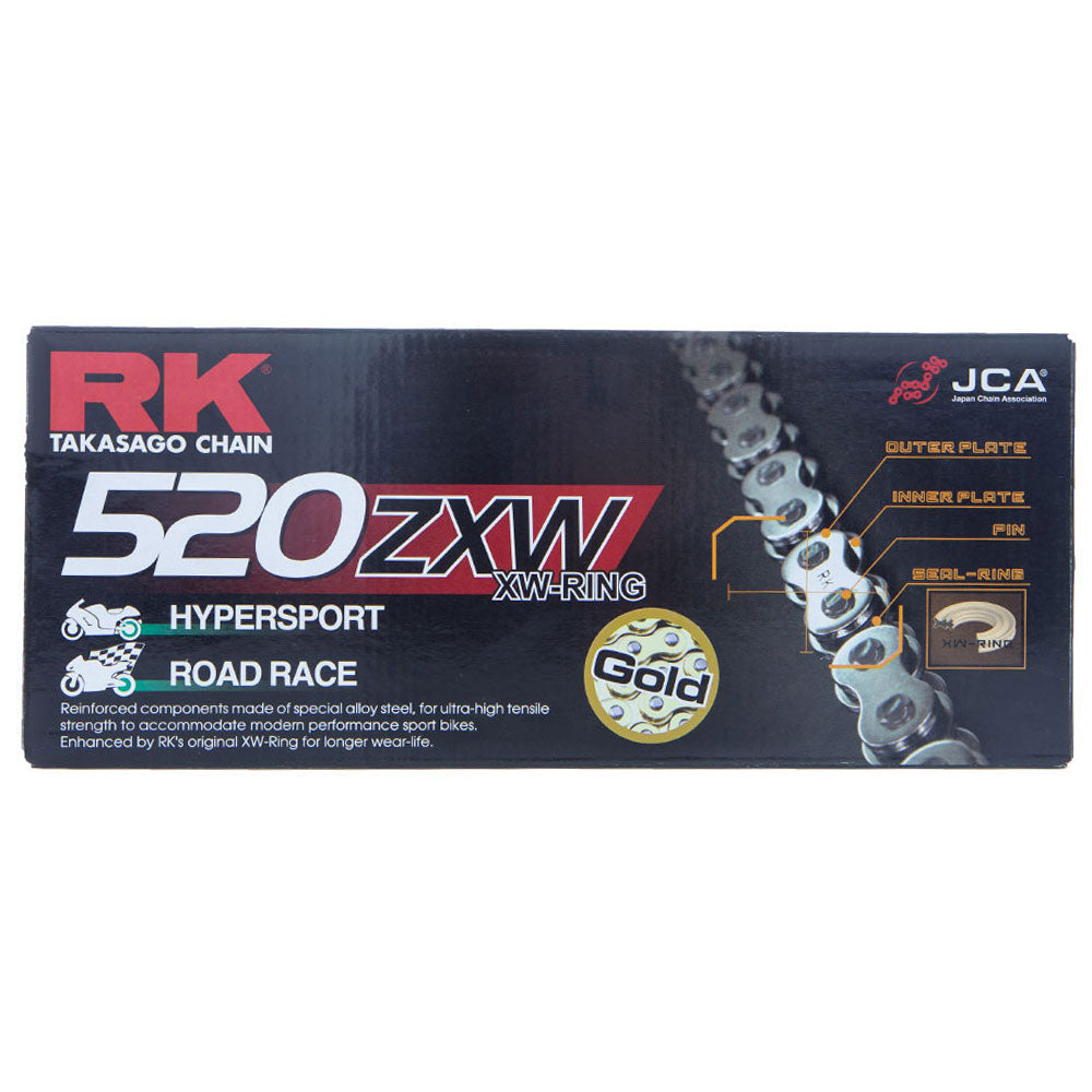 RK CHAIN 520ZXW - 120 LINK - GOLD