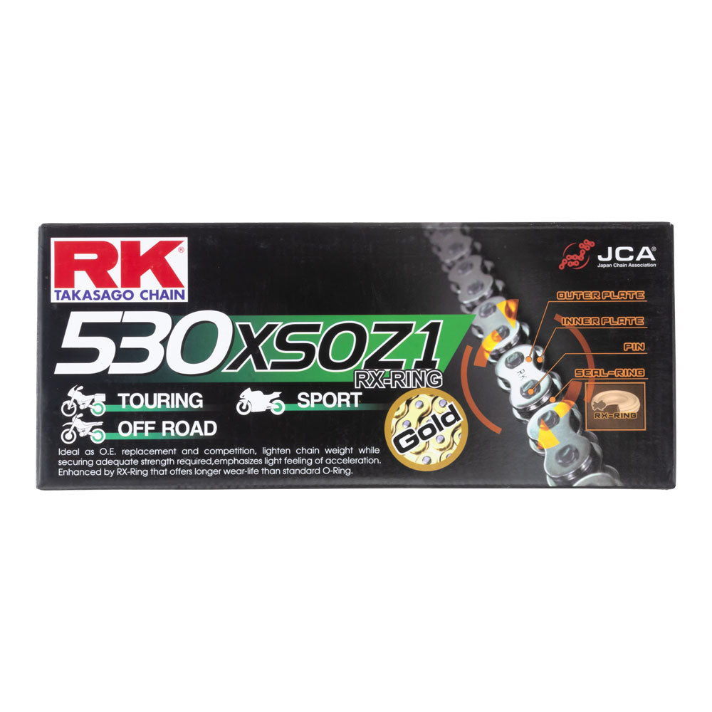 RK CHAIN 530XSO - 120 LINK - GOLD